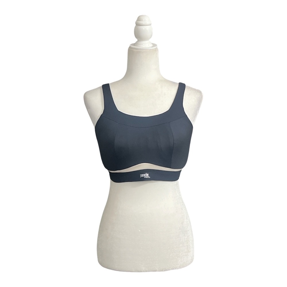 Panache Freedom Non Padded Non Wired Sports Bra Womens 34G Black NEW 7344